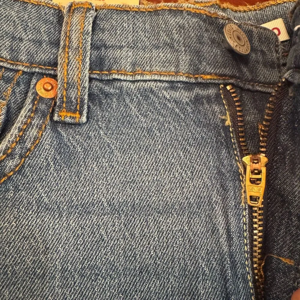 Levi's Girls Baggy Barrel Jeans Size 10 Reg High Rise Stretch 26x21 NWT